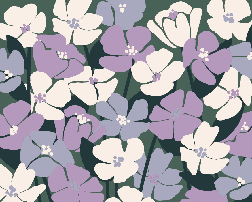 Add a charming garden to any wall in your home with our Roaming Floral Mural.