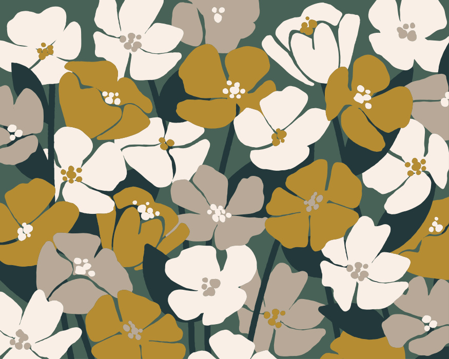 Add a charming garden to any wall in your home with our Roaming Floral Mural.