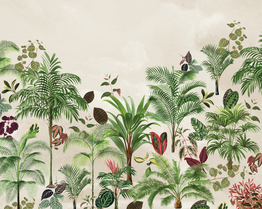 Reinvent your space with our Tropical Display Peel & Stick Mural.