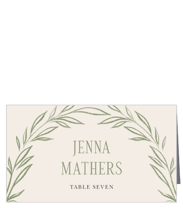 Make it easy for family and friends to find their seats with our Charming Foliage Wedding Arch Place Cards.