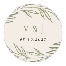 Add a personal touch to your wedding envelopes with our Charming Foliage Wedding Arch Stickers.