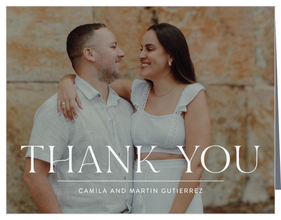 Our Timeless Elegance Wedding Arch Thank You Cards let family and friends know how much you appreciated their presence on your special day.