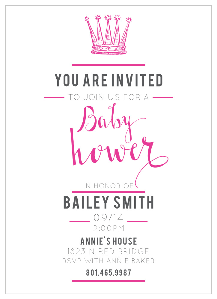Little Royalty Baby Shower Invitations
