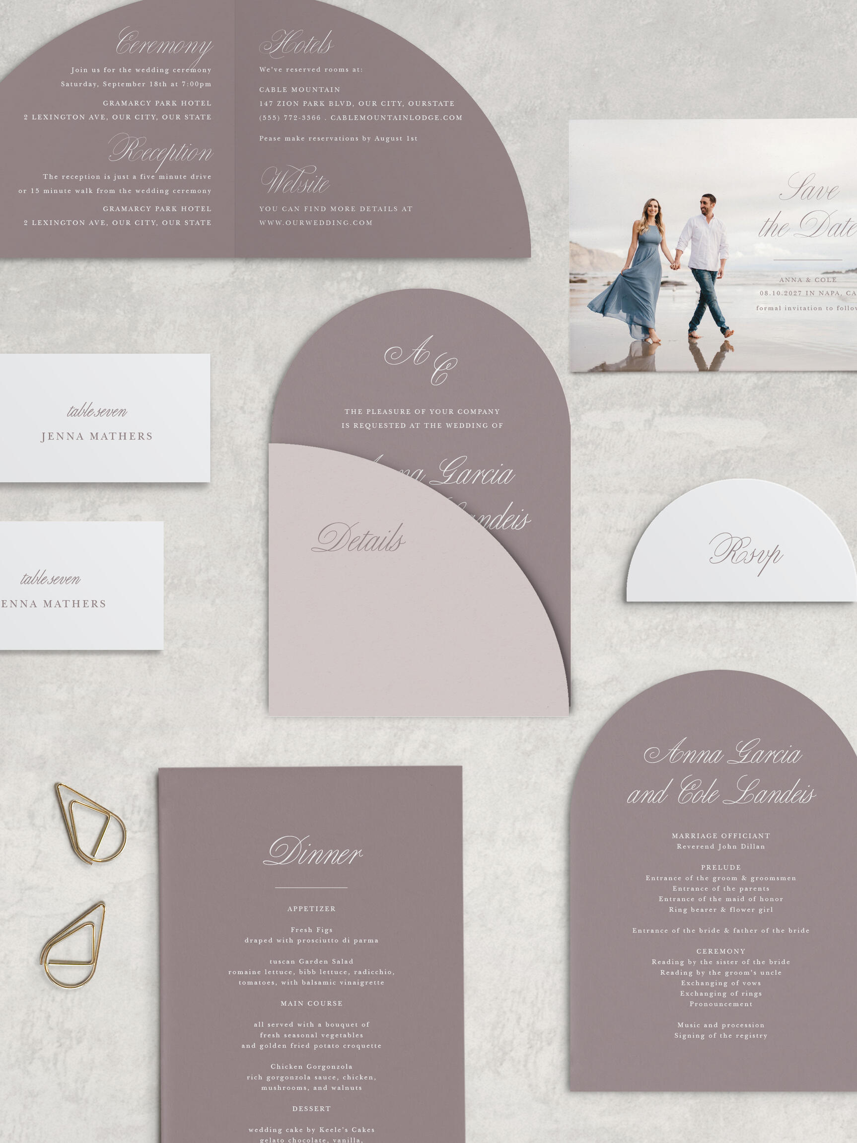 Surround yourself with family and friends on your special day with our Scripty Monogram Wedding Arch Invitations.