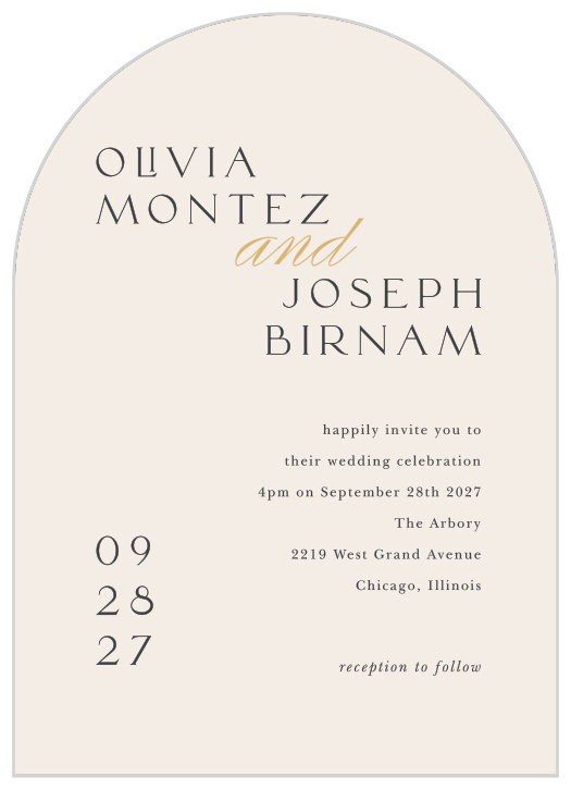 Surround yourself with family and friends on your big day with our Modern Align Wedding Arch Invitations. 