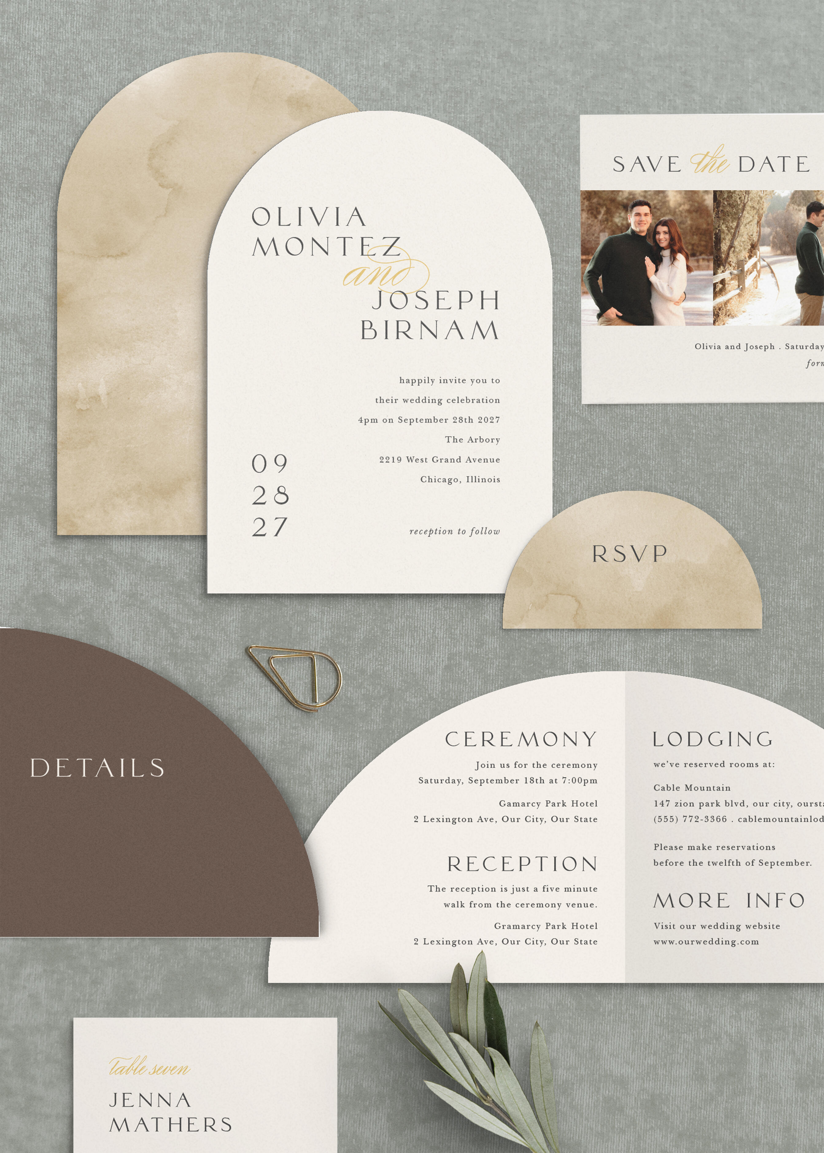 Surround yourself with family and friends on your big day with our Modern Align Wedding Arch Invitations.