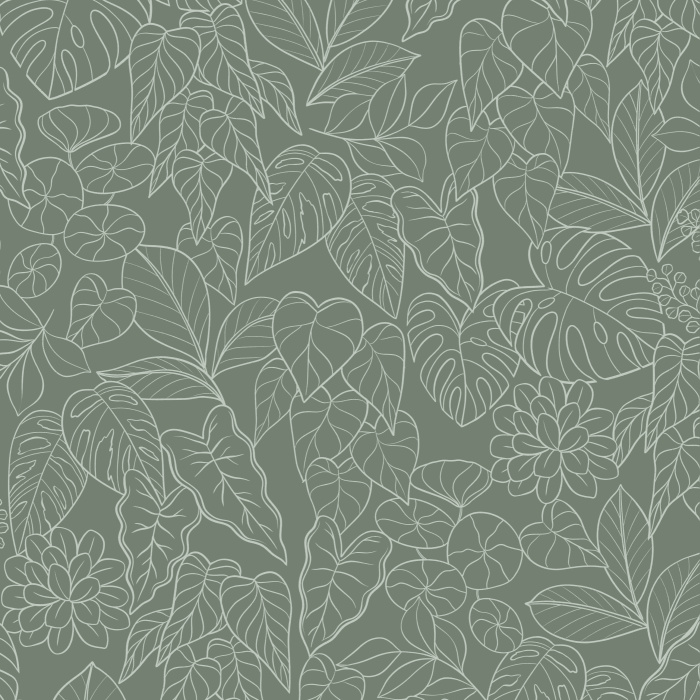 Our Plant Shop Peel And Stick Removable Wallpaper brings an intricate abstract botanical design to any wall in your home.