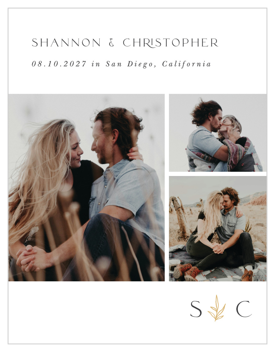 Sweet Initials Save the Date Magnets