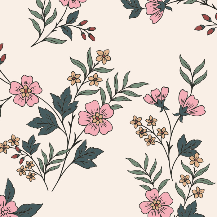 Add a delicate touch of nature to any wall in your home with our Climbing Flowerets Peel And Stick Removable Wallpaper.