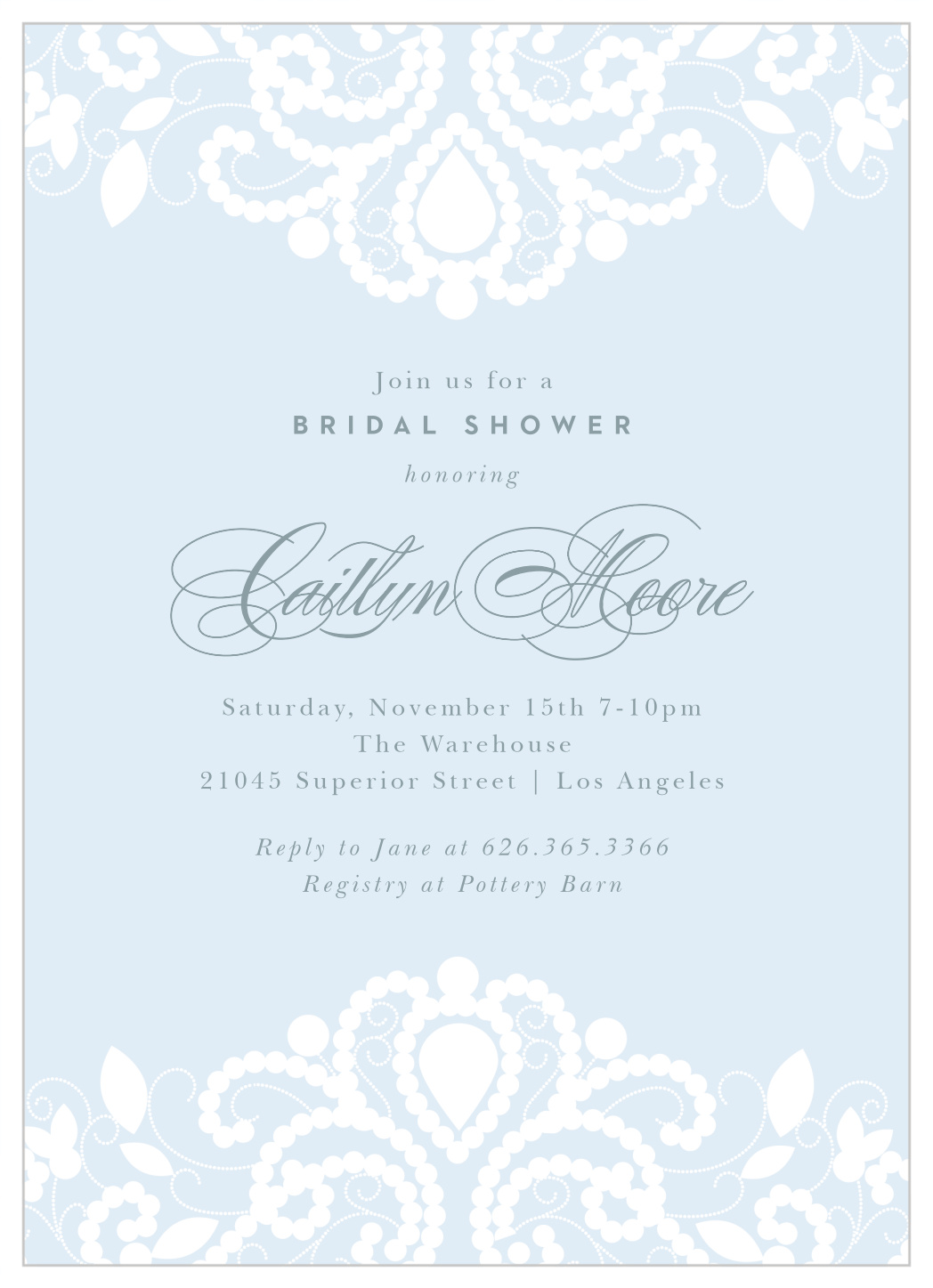 Couple Lace Bridal Shower Invitations