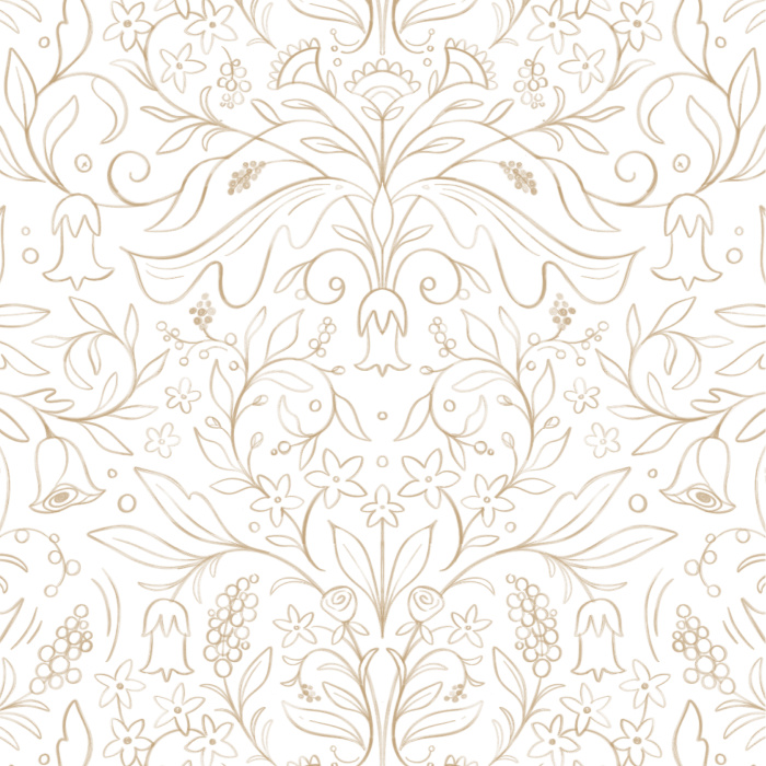 Add a timeless botanical damask to any wall in your home with our Dainty Filigree Peel And Stick Removable Wallpaper.