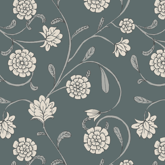 Darling Woodblock Peel And Stick Removable Wallpaper transforms your room with this enchanting garden design, adding a touch of timeless charm to any space.