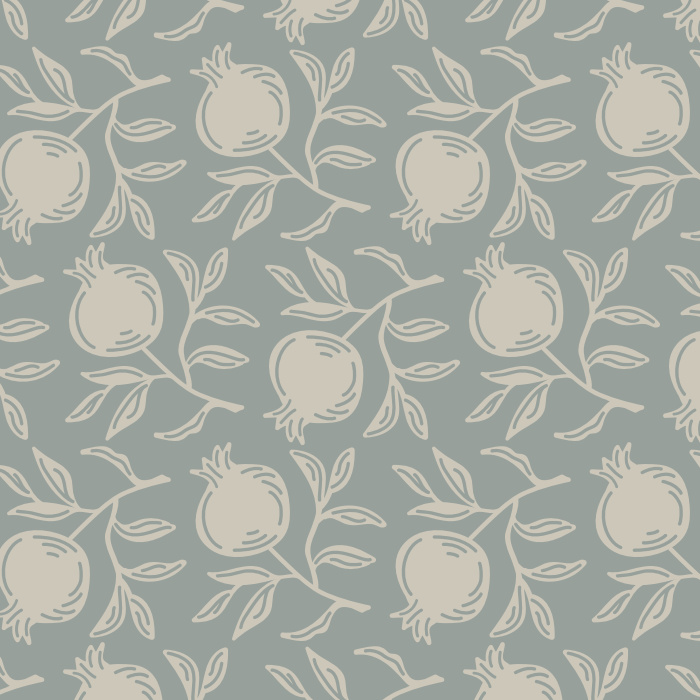 Create a beautifully charming interior with our Pomegranate Harvest Peel and Stick Removable Wallpaper.