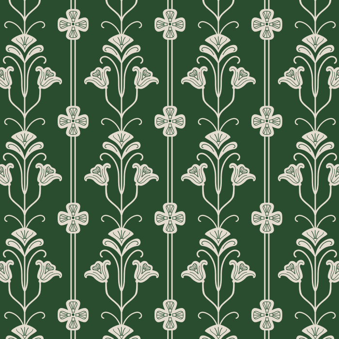 Create a classically beautiful interior with our Bloomscape Nouveau Peel and Stick Removable Wallpaper.
