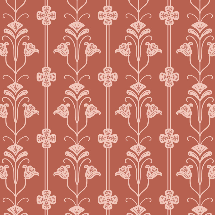 Create a classically beautiful interior with our Bloomscape Nouveau Peel and Stick Removable Wallpaper.