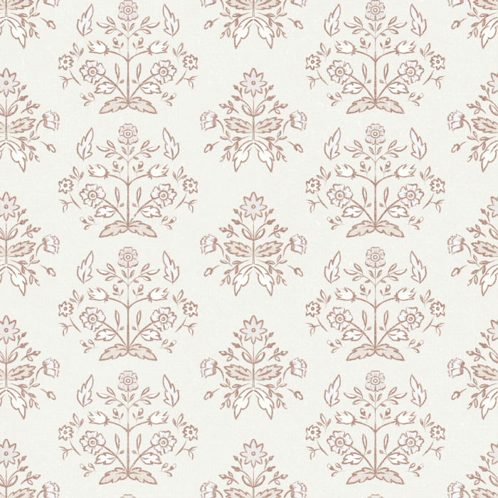 Our Block Printing Flowers Peel And Stick Removable Wallpaper brings a vintage charm to any wall in your home.