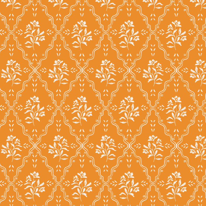 Our Wavy Blossom Peel And Stick Removable Wallpaper brings a classic floral design to any wall in your home.