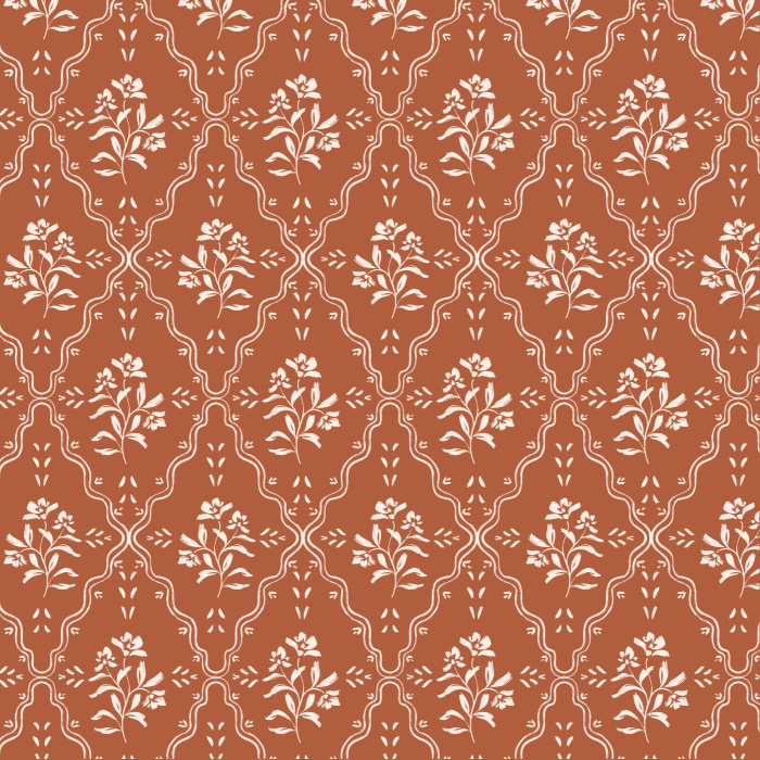 Our Wavy Blossom Peel And Stick Removable Wallpaper brings a classic floral design to any wall in your home.