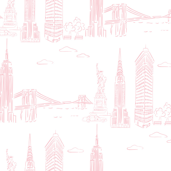 Create a tribute to your favorite city with our New York Sketch Peel and Stick Removable Wallpaper.