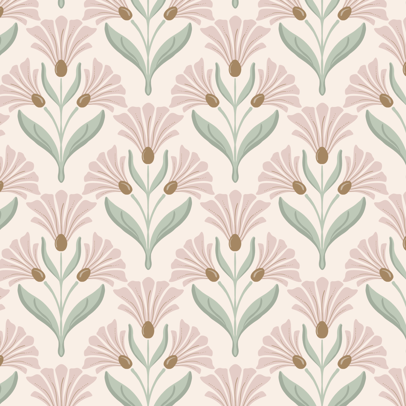 Nouveau Blooms Peel And Stick Removable Wallpaper | Love vs. Design