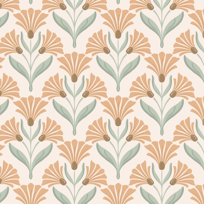 Add a classic garden vibe anywhere in your home with our Nouveau Blooms Peel And Stick Removable Wallpaper.