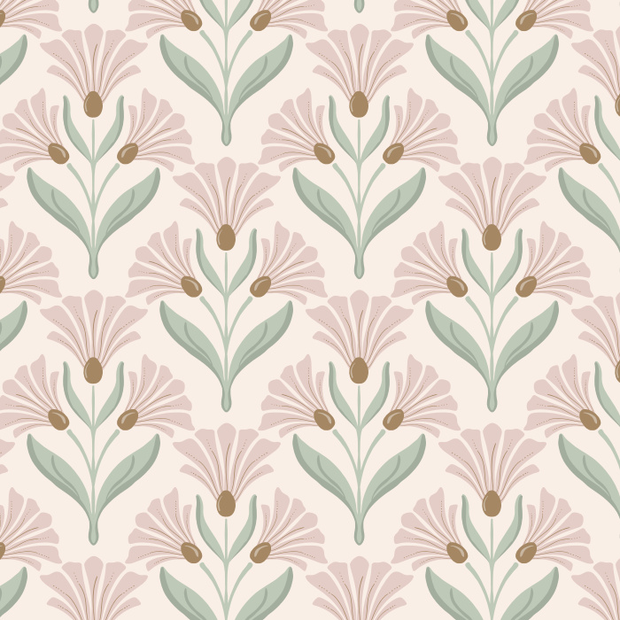 Add a classic garden vibe anywhere in your home with our Nouveau Blooms Peel And Stick Removable Wallpaper.