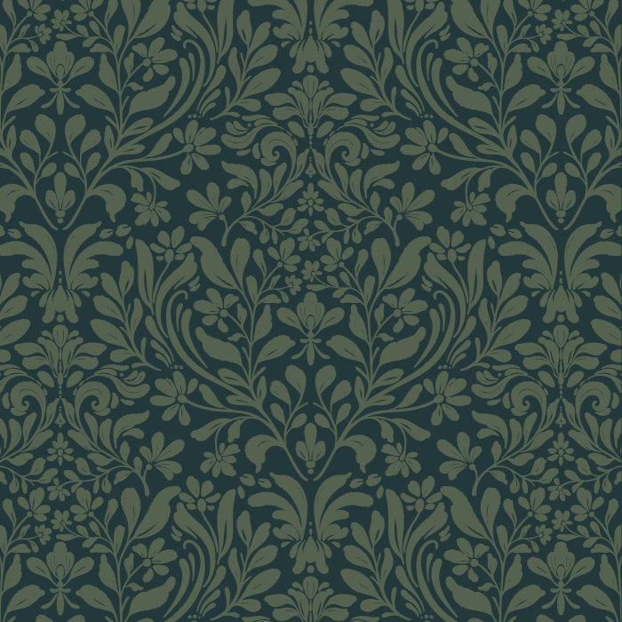 Our Wisteria Falls Peel And Stick Removable Wallpaper adds a classic moody vibe to any wall in your home.