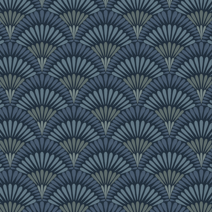 Bring a moody vintage vibe to any wall in your home with our Feathery Layered Scallops Peel And Stick Removable Wallpaper.