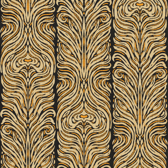 Add an elegant accent to any wall in your home with our Peacock Feather Stripes Peel And Stick Removable Wallpaper.