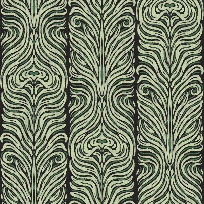 Add an elegant accent to any wall in your home with our Peacock Feather Stripes Peel And Stick Removable Wallpaper.