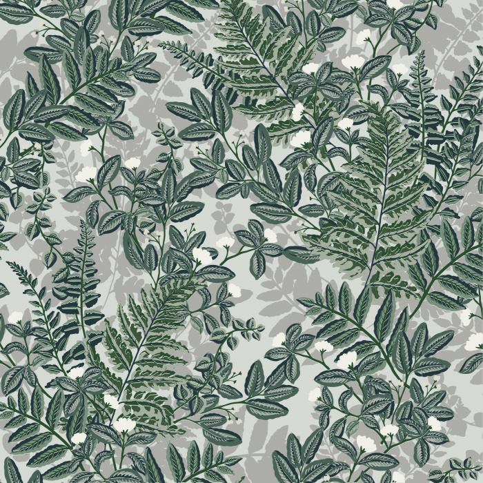 Our Thick Fern Foliage Peel And Stick Removable Wallpaper brings a moody nature vibe anywhere in your home.