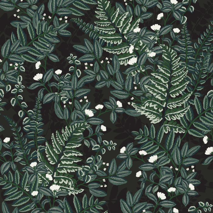Our Thick Fern Foliage Peel And Stick Removable Wallpaper brings a moody nature vibe anywhere in your home.