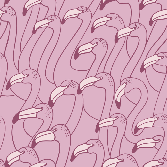Create an exciting space with our Pink Flamingos Peel and Stick Removable Wallpaper.