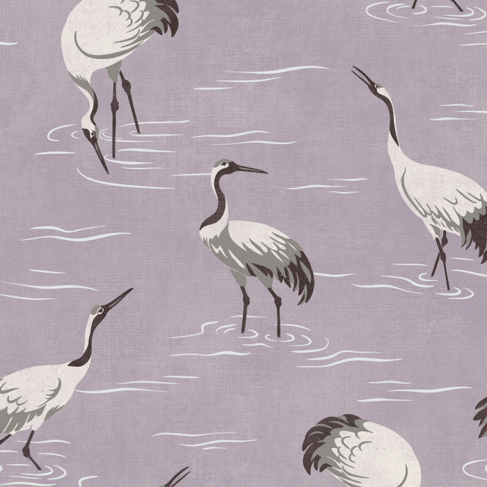 Create a stunning, modern space with our Japanese Cranes Peel and Stick Removable Wallpaper.