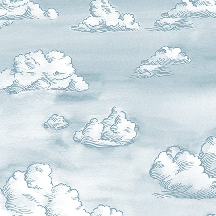 Create a lazy, cloudy afternoon in your child's room with our Endless Clouds Wallpaper.
