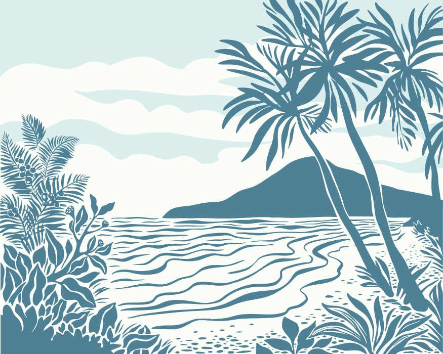 Transform your room with the Tropical Escape Peel & Stick Mural, bringing a breezy, beachy vibe that transports you straight to paradise.