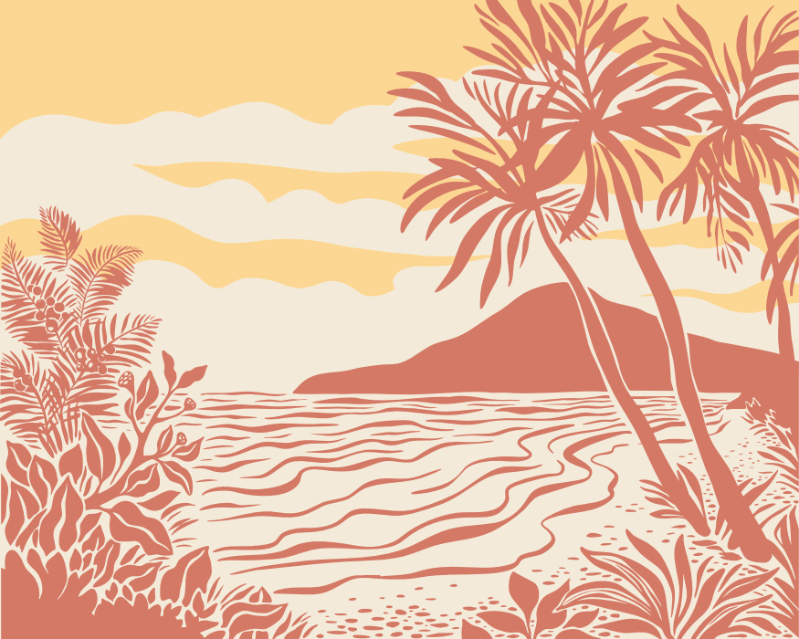 Transform your room with the Tropical Escape Peel & Stick Mural, bringing a breezy, beachy vibe that transports you straight to paradise. 