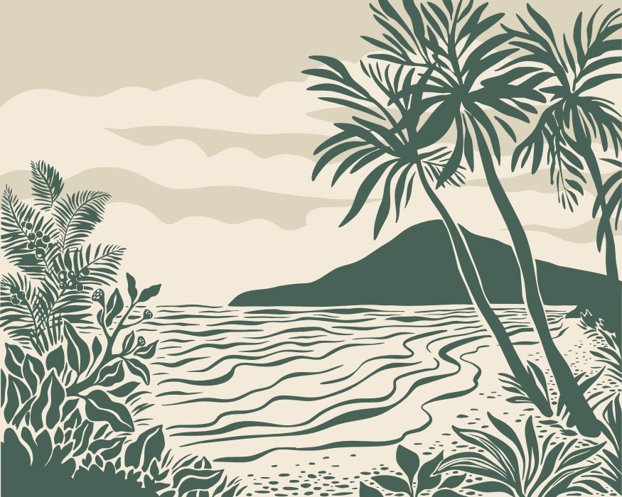 Transform your room with the Tropical Escape Peel & Stick Mural, bringing a breezy, beachy vibe that transports you straight to paradise.