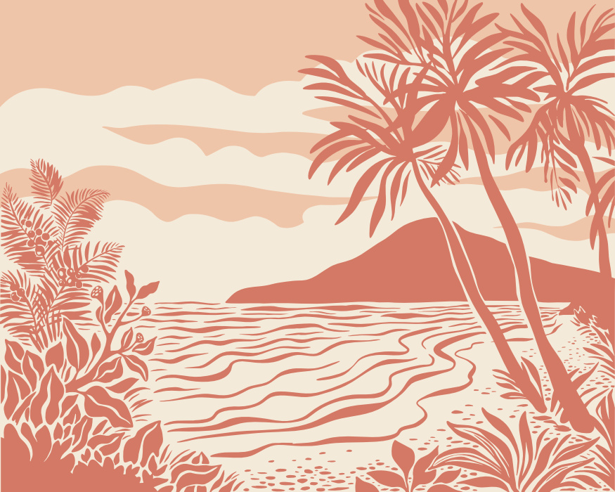 Transform your room with the Tropical Escape Peel & Stick Mural, bringing a breezy, beachy vibe that transports you straight to paradise.