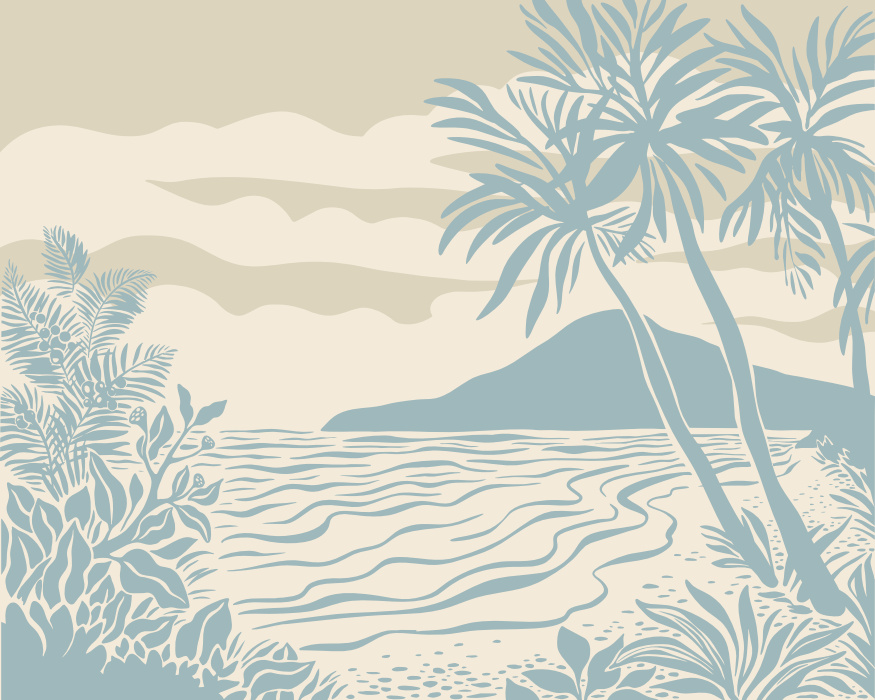 Transform your room with the Tropical Escape Peel & Stick Mural, bringing a breezy, beachy vibe that transports you straight to paradise.