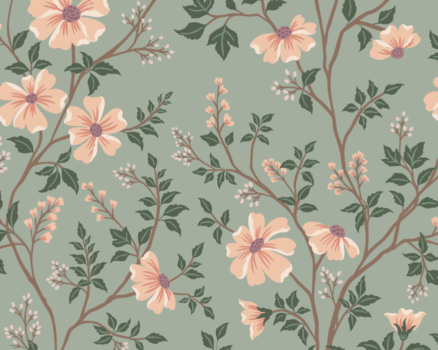 Create a beautifully grand millennial space with our Chinoiserie Garden Peel & Stick Mural.