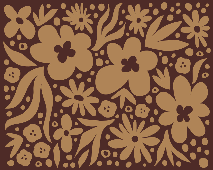 Add a moody botanical atmosphere to any wall in your home with our Abstract Floral Peel & Stick Mural.