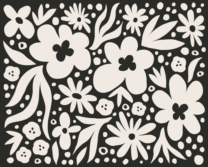 Add a moody botanical atmosphere to any wall in your home with our Abstract Floral Peel & Stick Mural.