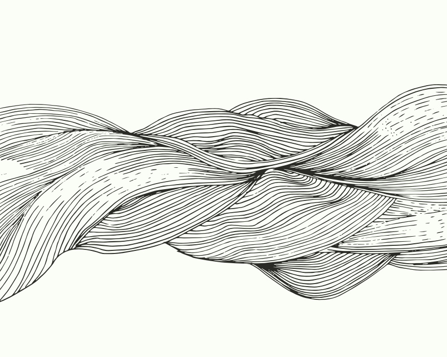 Create the perfect vibe with our Interlaced Waves Peel & Stick Mural.