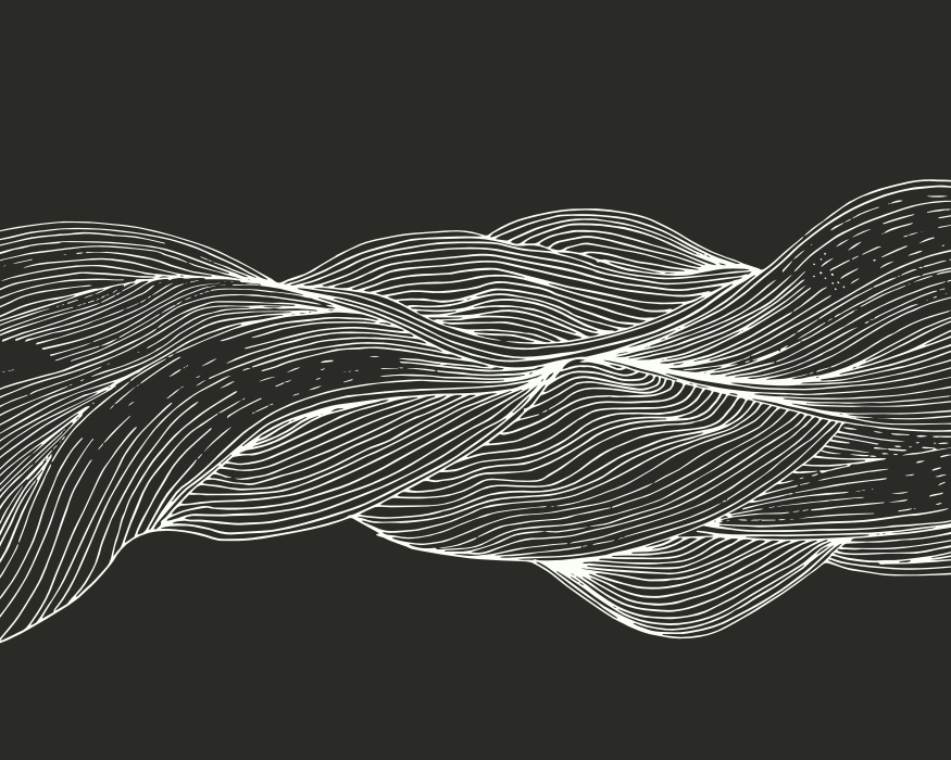 Create the perfect vibe with our Interlaced Waves Peel & Stick Mural.