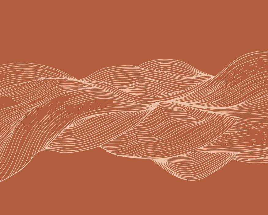 Create the perfect vibe with our Interlaced Waves Peel & Stick Mural.