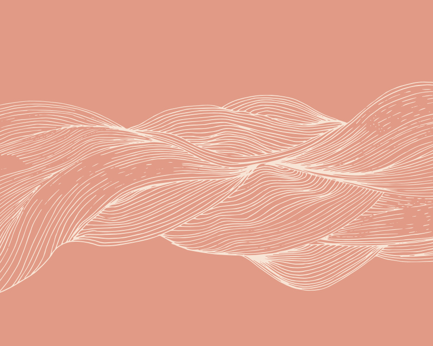 Create the perfect vibe with our Interlaced Waves Peel & Stick Mural.