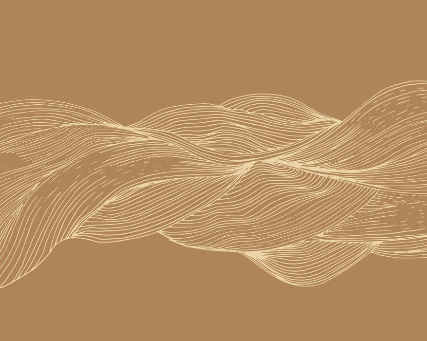 Create the perfect vibe with our Interlaced Waves Peel & Stick Mural.