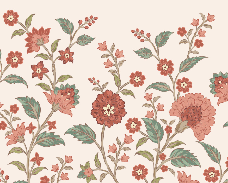 Create a stunning gardenscape with our Serene Blooms Peel and Stick Mural.