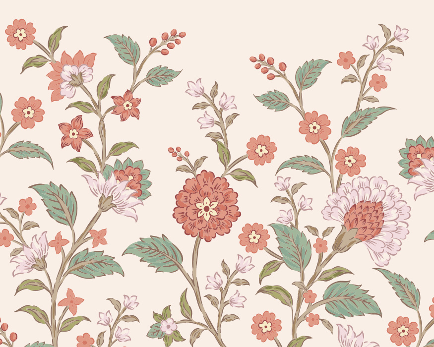 Create a stunning gardenscape with our Serene Blooms Peel and Stick Mural.